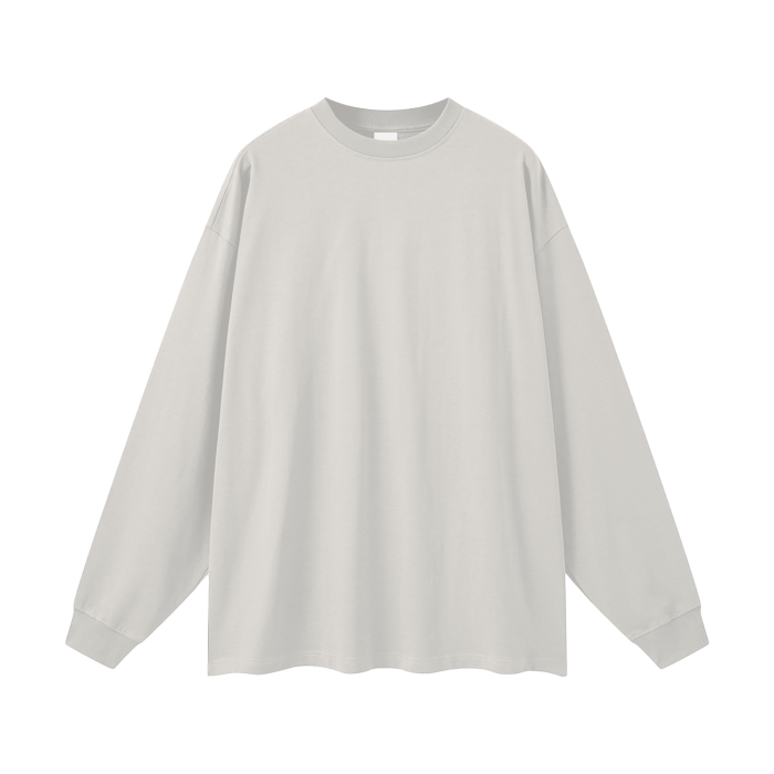 Streetwear Unisex 305G FOG 100% Cotton Long Sleeve Tee