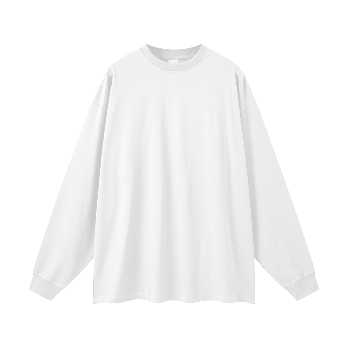 Streetwear Unisex 305G FOG 100% Cotton Long Sleeve Tee