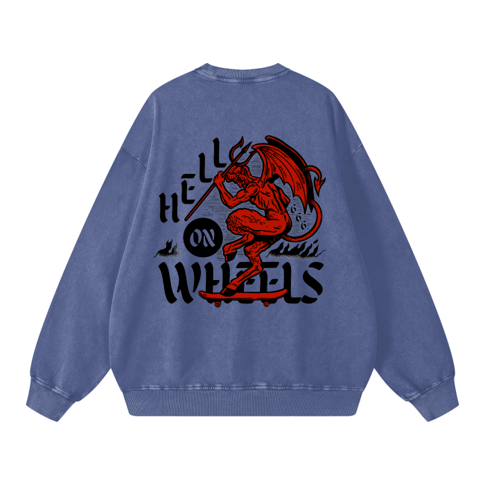 Acid Wash Oversize Sweatshirt - 360 GSM