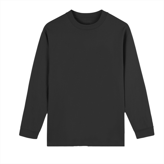 Unisex Crew Neck 270g Heavyweight 100% Cotton Drop Shoulder Long Sleeve Shirt