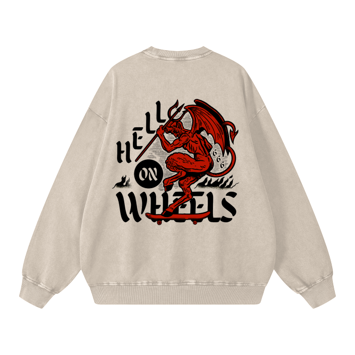 Acid Wash Oversize Sweatshirt - 360 GSM