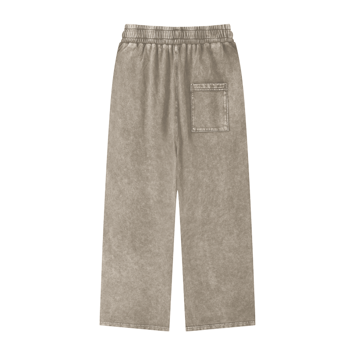 Acid Wash Straight Leg Pants - 360 GSM