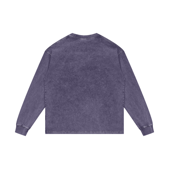 Acid Wash Oversize Long Sleeve T-Shirt - 250 GSM